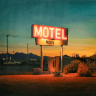 YIGAL OZERI’S ‘Forgotten Motel,’ 30x30 inches, oil on canvas, 2026.
