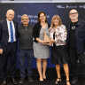 ViVac Pharma celebrates winning the 2026 Asper Prize at Hebrew University. From left: Prof. Tamir Sheafer, Dr. Lior Nissim, Keren Leshem, Gail Asper and Dr. Amnon Dekel.