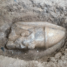 Head of Ramesses II statue fragment found at Behbeit El Hagar, Egypt, October 20, 2026.