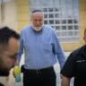 Former Attorney General Avichai Mandelblit arrives to testify in the corruption trial of Prime Minister Benjamin Netanyahu at the Jerusalem District Court, October 21, 2026. 