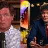 White nationalist Nick Fuentes and former Fox News host Tucker Carlson.