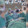 The medical team during implantation of the EASEE system at Clalit-Beilinson Hospital. From right: Dr. Idit Tamir, Professor Felix Benninger, Dr. Ilan Goldberg and Dr. Maison Hajj.