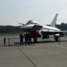 German Air Force Eurofighter Typhoon fighter jet is displayed during a NATO media tour in Lielvarde military air base, near Lielvarde, Latvia October 1, 2026.
