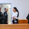 Meital Saar, wife of Kfar Saba Mayor Rafi Saar, attends a hearing on the extension of her detention in connection with a suspected bribery and corruption investigation, at the Rishon Lezion Magistrate’s Court, October 19, 2026.