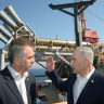 PRIME MINISTER Benjamin Netanyahu, Energy and Infrastructure Minster Eli Cohen  visit the Leviathan gas platform, October 22, 2026.