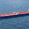 A drone view shows the Russian-flagged tanker Bratsk, which is under U.S. sanctions for links to the Russian state-owned shipping company Sovcomflot, near the Baniyas oil terminal, in Baniyas, Syria, April 8, 2026.
