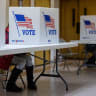People vote in the 2024 U.S. presidential election on Election Day at a voting site in Nanty Glo, Pennsylvania, U.S., November 5, 2024.