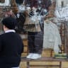 Damaged glass at the Lacoste store on Champs-Elysees avenue, the day after clashes during a national day of demonstrations against the cost of living and rising fuel prices, in Paris, France, October 18, 2026.