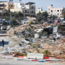 A view of the scene of a deadly shooting attack at the Yehuda Junction checkpoint near the West Bank city of Hebron, where two Israeli soldiers were murdered and three others wounded by Palestinian gunmen the previous day, October 24, 2026.
