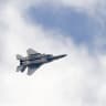 An Israeli fighter jet is seen in the skies over central Israel, October 18, 2026.