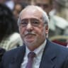 Former president of Supreme Court Asher Grunis seen during a swearing in ceremony for newly appointed judges at the President's residence in Jerusalem, on August 9, 2016.