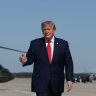 US President Donald Trump prepares to board Air Force One on October 25, 2026 at Joint Base Andrews, Maryland. 