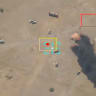 Houthi military release drone footage of drone strikes on vehicles and troops on the south coast highway, near Al Bahiya, Lahij Governorate, Yemen in this screengrab obtained from a handout video released on October 5, 2026.