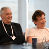 Stewart and Judith Colton on a recent visit to Tel Aviv University 