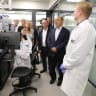 Len Blavatnik (second from right) on a visit to the TAU campus