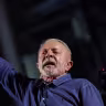 Brazil's President Luiz Inacio Lula da Silva gestures as he addresses supporters after his victory in the presidential runoff election, at Paulista Avenue, in Sao Paulo, Brazil, October 26. 