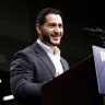Democratic US Senate nominee Abdul El-Sayed addresses supporters during a campaign rally in Detroit, Michigan, US October 24, 2026.