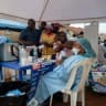 Health workers and humanitarian responders on the front lines of the Ebola response gather to receive a vaccination due to their potential exposure to the virus as part of their work with suspected cases  in the North Kivu Province of the Democratic Republic of the Congo, October 16, 2026.
