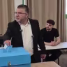 Joint List Chairman Yousef Jabarin cast his ballot in the 26th Knesset election in Umm el-Fahm, October 27, 2026.