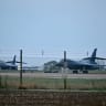 US Air Force bombers sit on the tarmac at RAF Fairford base in Fairford, south-west England on September 28, 2026, a day after British counter-terrorism police were probing "a major" incident near the base.