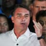 Brazilian presidential candidate Flavio Bolsonaro of the Liberal Party (PL) speaks after losing the presidential runoff election, in Brasilia, Brazil October 25, 2026.