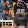 Mourners pray during the funeral of four members of the same family, including three children, who were killed in a reported Jordanian airstrike in the town of Al-Mismiyah, in Syria's southern Daraa province, October 27, 2026.
