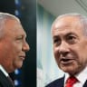 (L-R): Yashar head Gadi Eisenkot, Prime Minister Benjamin Netanyahu
