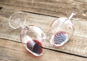  Two glasses of red wine (Illustrative).