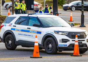  A police car sits on the street in Nashville patrol in an undated photo.