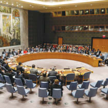  THE UNITED NATIONS Security Council holds a regular meeting on the situation in the Middle East, focusing on Israel in relation to the Palestinians. 