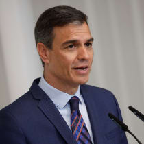  Spanish Prime Minister Pedro Sanchez attends a joint news conference with Brazil's President Luiz Inacio Lula da Silva, at Moncloa Palace in Madrid, Spain April 26, 2023.