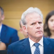  THEN-MK Michael Oren attends a parliamentary committee meeting in 2017.