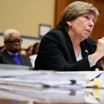  Randi Weingarten, President of the American Federation of Teachers, testifies about the effect of the coronavirus disease (COVID-19) pandemic on students and schools in front of the House Select Subcommittee on the Coronavirus Pandemic on Capitol Hill in Washington, U.S. April 26, 2023.