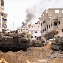Israeli forces operate in the Gaza Strip as part of Operation Swords of Iron on November 18, 2023