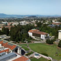  UC Berkeley Campus - view from Sather Tower of Memorial Glade