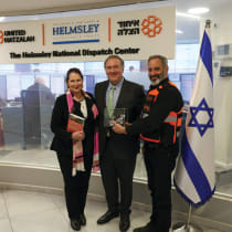  SUSAN AND Mike Pompeo with Dov Maisel (right).