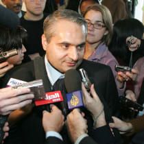  Head of Iran's IAEA delegation Mousavian listens to a journalist's question prior to IAEA board of governors meeting in Vienna. The head of Iran's International Atomic Energy Agency (IAEA) delegation, Hossein Mousavian listens to a journalist's question before the U.N. nuclear watchdog meeting to d