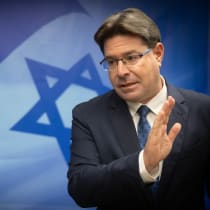  Ofir Akunis, Minister of Science arrives to a government conference at the Prime Minister's office in Jerusalem on September 27, 2023. 