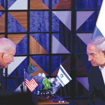  El PRIMER MINISTRO Benjamin Netanyahu se reúne con el Presidente estadounidense Joe Biden en Tel Aviv en octubre.