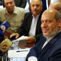Khalil al-Hayya, miembro del politburó de Hamás, asiste a una rueda de prensa en Damasco, Siria, el 19 de octubre de 2022.