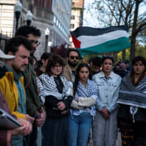  Students whom were detained by NYPD and suspended by Columbia University for participating in a demonstration, take part in a press conference, as the Protest encampment continues in support of Palestinians, amid ongoing conflict between Israel and the Palestinian Islamist group Hamas, in New York 