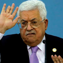  El Presidente de la Autoridad Palestina, Mahmoud Abbas, se dirige a los periodistas árabes en Ramallah el 3 de julio.