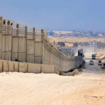 Vista del Corredor Philadelphi entre el sur de la Franja de Gaza y Egipto, el 15 de julio de 2024.