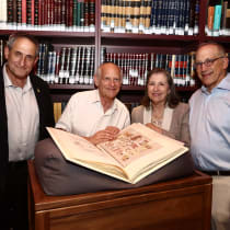  Moss Haggadah dedication - Sallai Meridor, David Moss, Trudy and Bob Gottesman