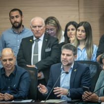  Israeli Finance Minister Bezalel Smotrich attends a Finance committee meeting at the Knesset, the Israeli parliament on June 10, 2024. 