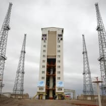  Lanzamiento de un satélite iraní en el puerto espacial Imam Jomeini, en la provincia rural iraní de Semnan. 28 de enero de 2024.
