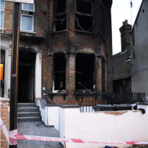  Damage resulting from a fire ignited by Ian Pitkin.