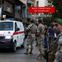  People gather outside a hospital in Beirut, Lebanon, September 17, 2024