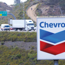  A CHEVRON gas station sign in Encinitas, California: For legal professionals, the name Chevron is synonymous with an important legal doctrine – the Chevron deference doctrine, the writers point out.