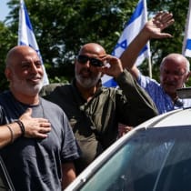  Shlomi Ziv, uno de los cuatro rehenes rescatados con vida por las FDI, visto el 25 de junio de 2024.